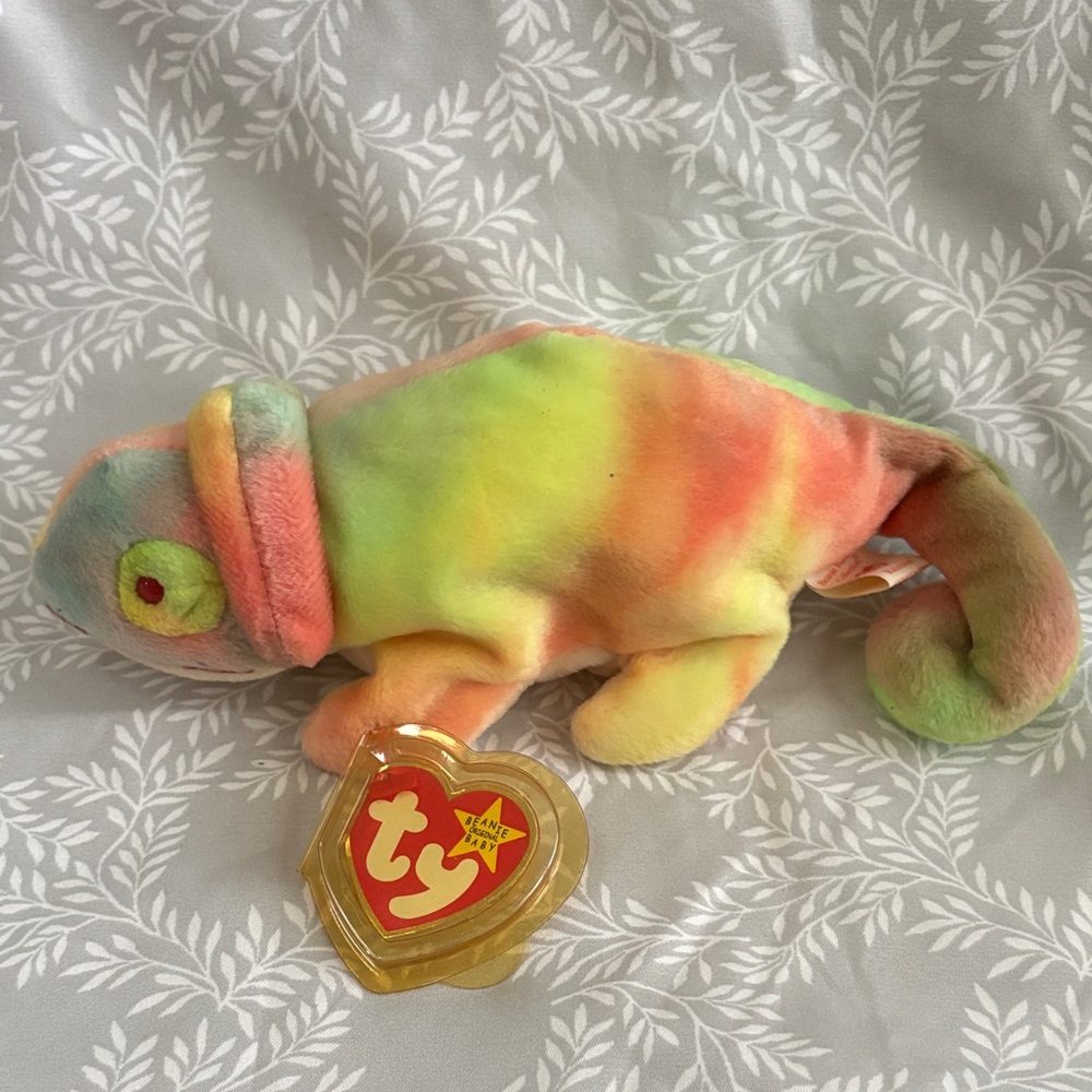 Rainbow the chameleon beanie babies